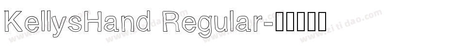 KellysHand Regular字体转换